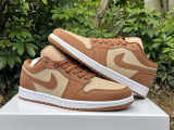 Authentic Air Jordan 1 Low GS Brown/Legend Coffee