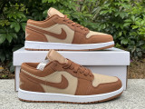 Authentic Air Jordan 1 Low GS Brown/Legend Coffee