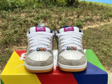 Authentic Rayssa Leal x Nike Dunk SB  Pure Platinumand Vivid Purple