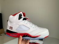 Authentic Air Jordan 5 “Fire Red”(Black Tongue)