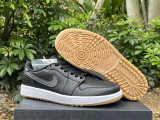 Authentic Air Jordan 1 Low Black Gum