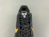 Authentic Nike Kobe 6 Black/Dark Grey-White-Del So