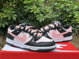 Authentic Nike Dunk Low White/Black/Pink