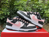 Authentic Nike Dunk Low White/Black/Pink