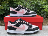 Authentic Nike Dunk Low White/Black/Pink