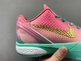 Authentic Nike Kobe 6 Pink/Green/Gold
