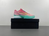 Authentic Nike Kobe 6 Pink/Green/Gold