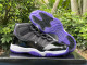 Authentic Air Jordan 11 Black/Purple