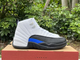 Authentic Air Jordan 12 White/Black/Game Royal