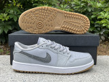 Authentic Air Jordan 1 Low Golf GS “Wolf Grey”
