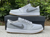 Authentic Air Jordan 1 Low Golf GS “Wolf Grey”