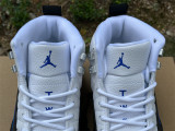 Authentic Air Jordan 12 White/Black/Game Royal