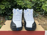 Authentic Air Jordan 12 White/Black/Game Royal