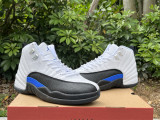 Authentic Air Jordan 12 White/Black/Game Royal