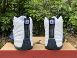 Authentic Air Jordan 12 White/Black/Game Royal