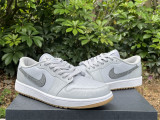 Authentic Air Jordan 1 Low Golf GS “Wolf Grey”