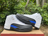 Authentic Air Jordan 12 White/Black/Game Royal