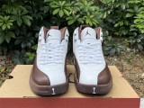 Authentic SoleFly x Air Jordan 12 White/Baroque Brown