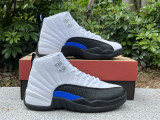 Authentic Air Jordan 12 White/Black/Game Royal