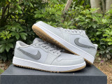 Authentic Air Jordan 1 Low Golf GS “Wolf Grey”