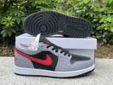 Authentic Air Jordan 1 Low GS Black/Grey/Fire Red