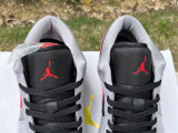Authentic Air Jordan 1 Low GS Black/Grey/Fire Red