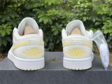 Authentic Air Jordan 1 Low GS White/Yellow