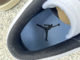Authentic Air Jordan 1 Low GS White/Dark Mocha/Light Blue