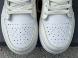 Authentic Air Jordan 1 Low GS White/Yellow