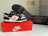 Authentic Nike Dunk Low White/Black/Pink