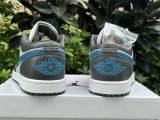 Authentic Air Jordan 1 Low GS Anthracite/Industrial Blue