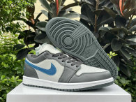 Authentic Air Jordan 1 Low GS Anthracite/Industrial Blue