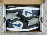 Authentic Air Jordan 1 Low GS Anthracite/Industrial Blue