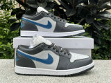 Authentic Air Jordan 1 Low GS Anthracite/Industrial Blue