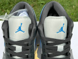 Authentic Air Jordan 1 Low GS Anthracite/Industrial Blue
