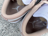 Authentic Air Jordan 1 Low GS White/Light Bone