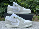 Authentic Air Jordan 1 Low Sail/Grey/Mint Green