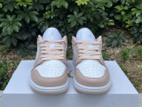 Authentic Air Jordan 1 Low GS White/Light Bone