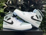 Authentic Air Jordan 1 Mid “Ice Blue”