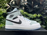 Authentic Air Jordan 1 Mid “Ice Blue”