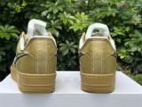 Perfect Off-White x Nike Air Force 1 Gold/Silver