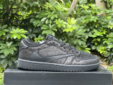 Authentic Travis Scott x Air Jordan 1 Low All Black