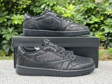 Authentic Travis Scott x Air Jordan 1 Low All Black