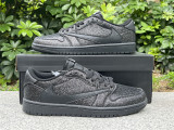 Authentic Travis Scott x Air Jordan 1 Low All Black