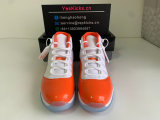 Authentic Air Jordan 11 Orange/White