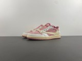 Authentic Travis Scott x Air Jordan 1 Low Sail/Shy Pink-Muslin