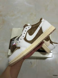 Authentic Travis Scott x Air Jordan 1 Low Pink/White/Brown
