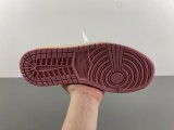 Authentic Travis Scott x Air Jordan 1 Low Sail/Shy Pink-Muslin