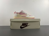 Authentic Travis Scott x Air Jordan 1 Low Sail/Shy Pink-Muslin