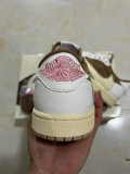 Authentic Travis Scott x Air Jordan 1 Low Pink/White/Brown